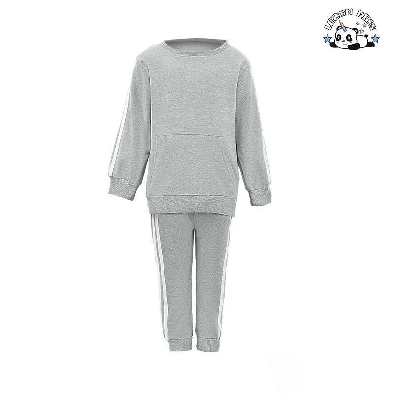 LEZONKIDS - Wholesale Children Clothing Set Autumn Cotton Sweatshirt and Jogger Boys Clothing Set
